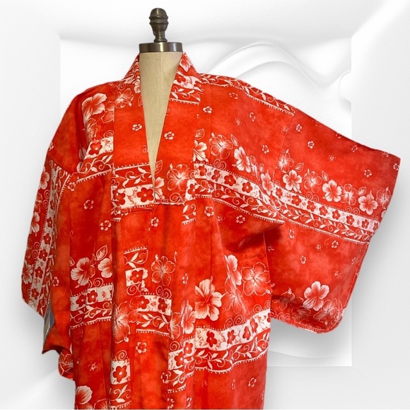Japanese Yukata Kimono Japanese Women Kimono Robe Hawaiian Hibiscus Spring - Picture 6 of 14